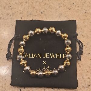 Gold and Silver Beaded Bracelet New
